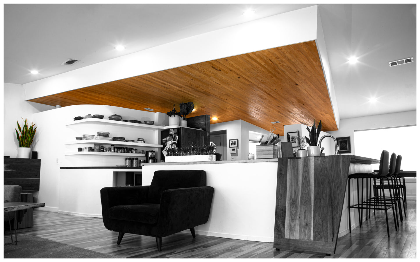 Rustic Yellow Bald Cypress Wood Wall